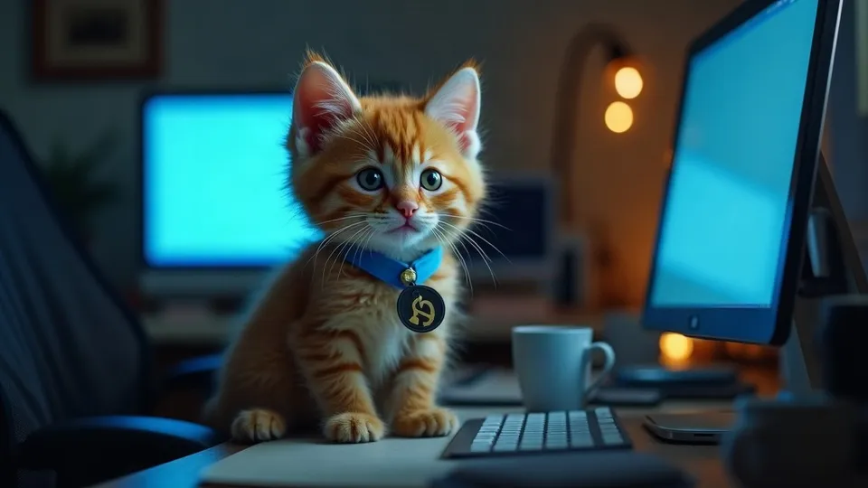A Kitten's Day at Work
